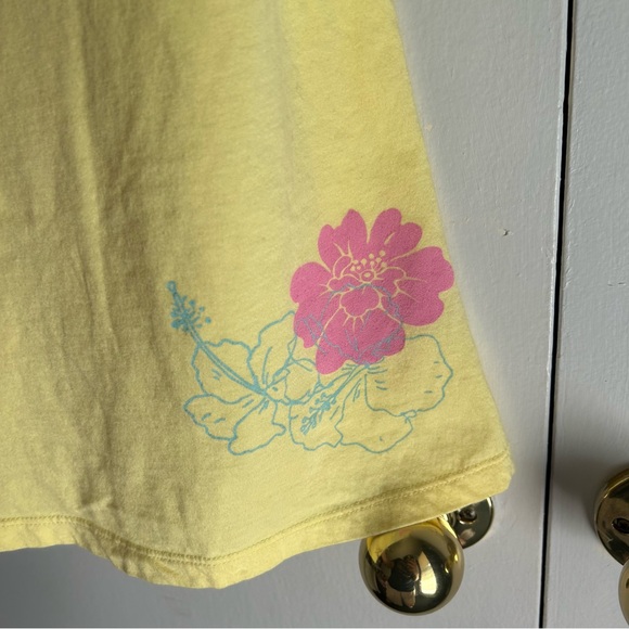 If It Were Me Y2K Style Yellow Cross Back California Cami Dress Cotton Medium - Picture 3 of 7